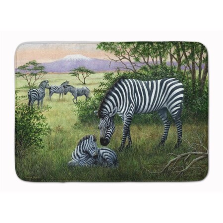 Carolines Treasures Zebras in the Field with Baby Machine Washable Memory Foam Mat BDBA0385RUG